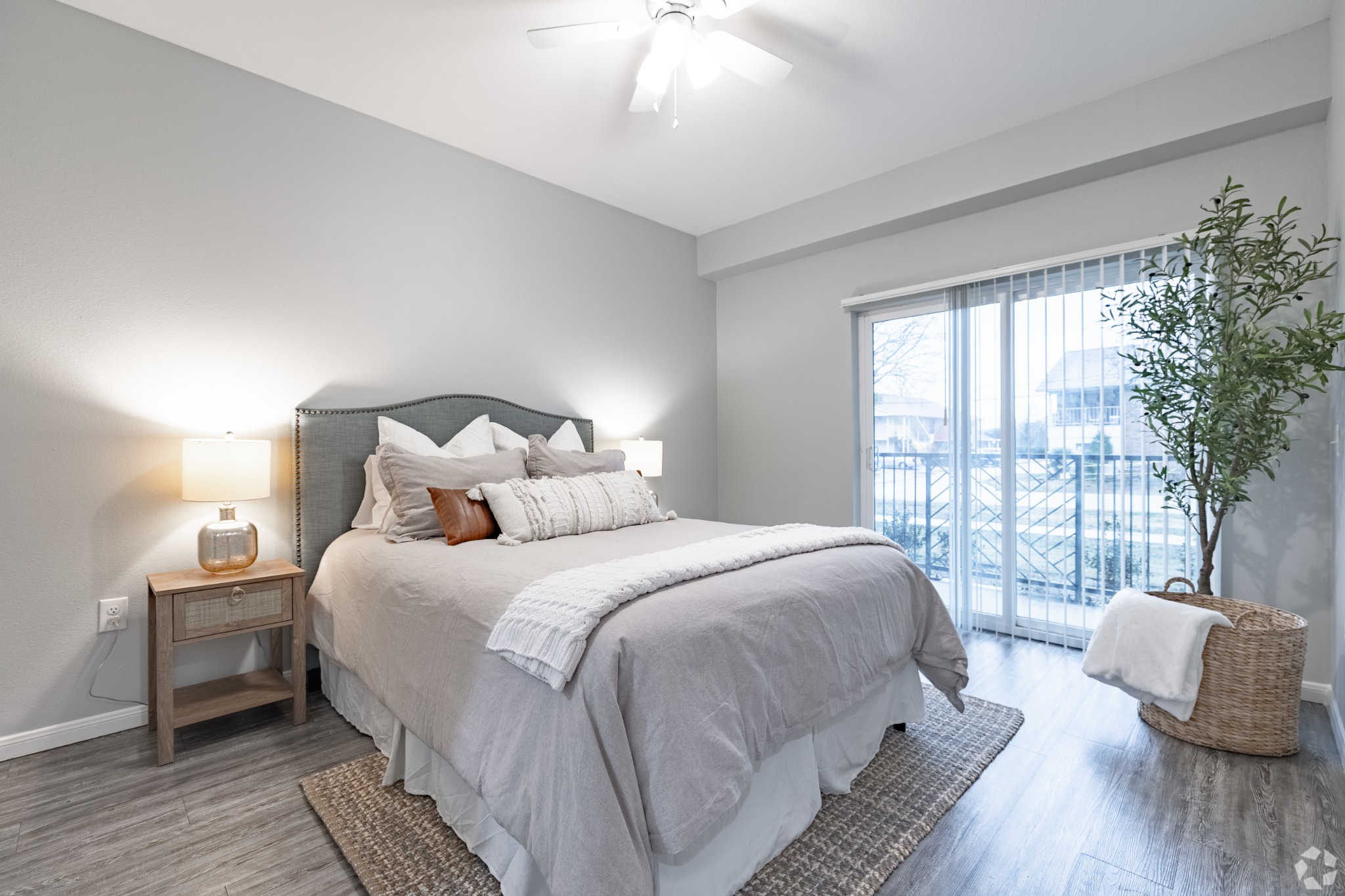 Spacious primary bedroom